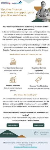 eminance, health focus, practice management, funding, finance